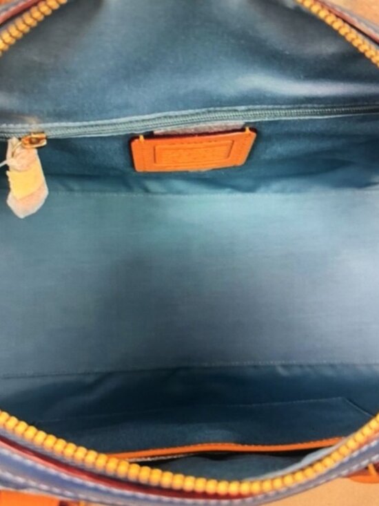 Coach Rowan Satchel Bag In Signature Denim Canvas NWT CY699 - Picture 2 of 6